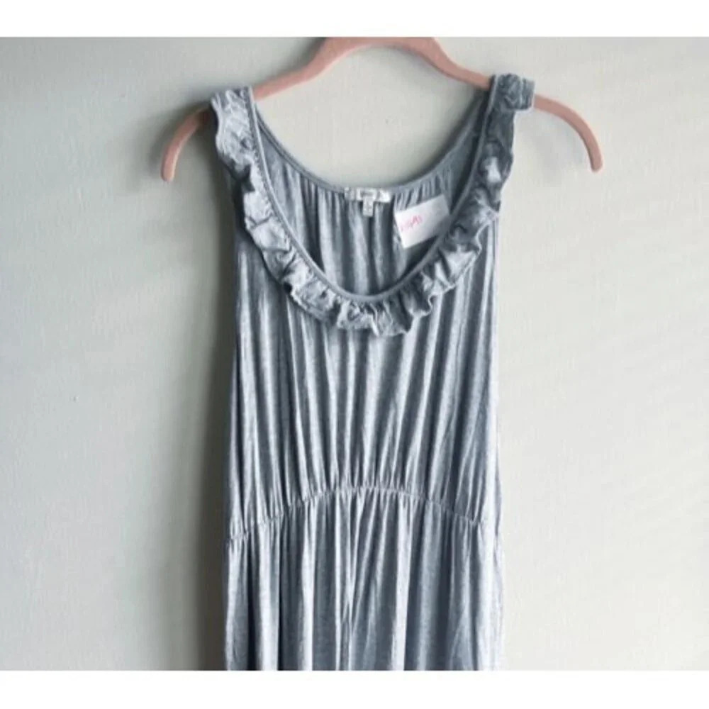 Jodifl Womens Maxi Dress Sleeveless Tiered Gray Ruffle Large Comfort Minimalist - Picture 6 of 6
